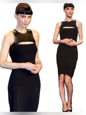 Michael Kors Collection NTW Runway leather LBD Dress